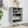 VidaXL Armoire à chaussures Gris béton 60x35x70 cm Aggloméré 808940