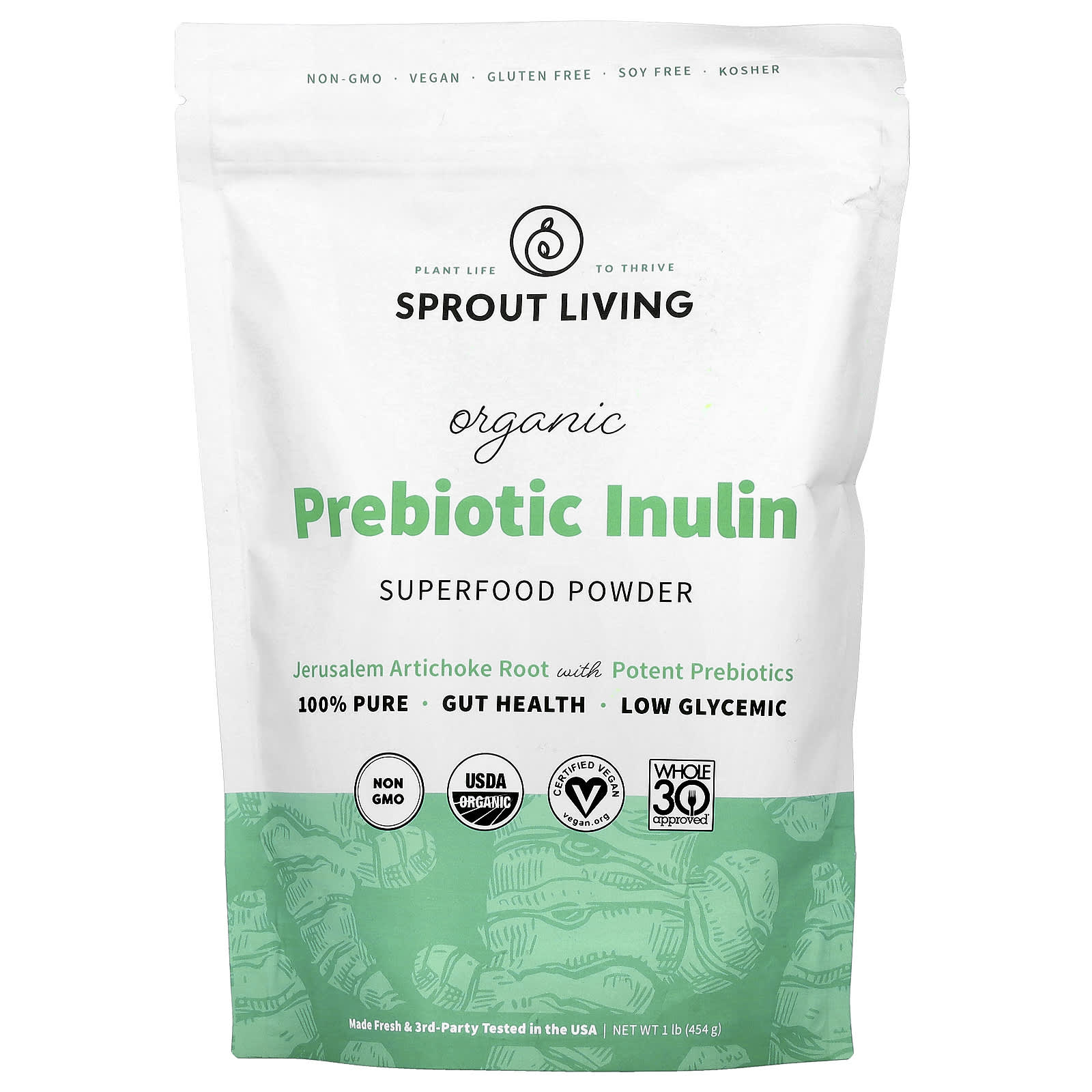 

Organic Inulin, Superfood Powder, 450G(1Lb)