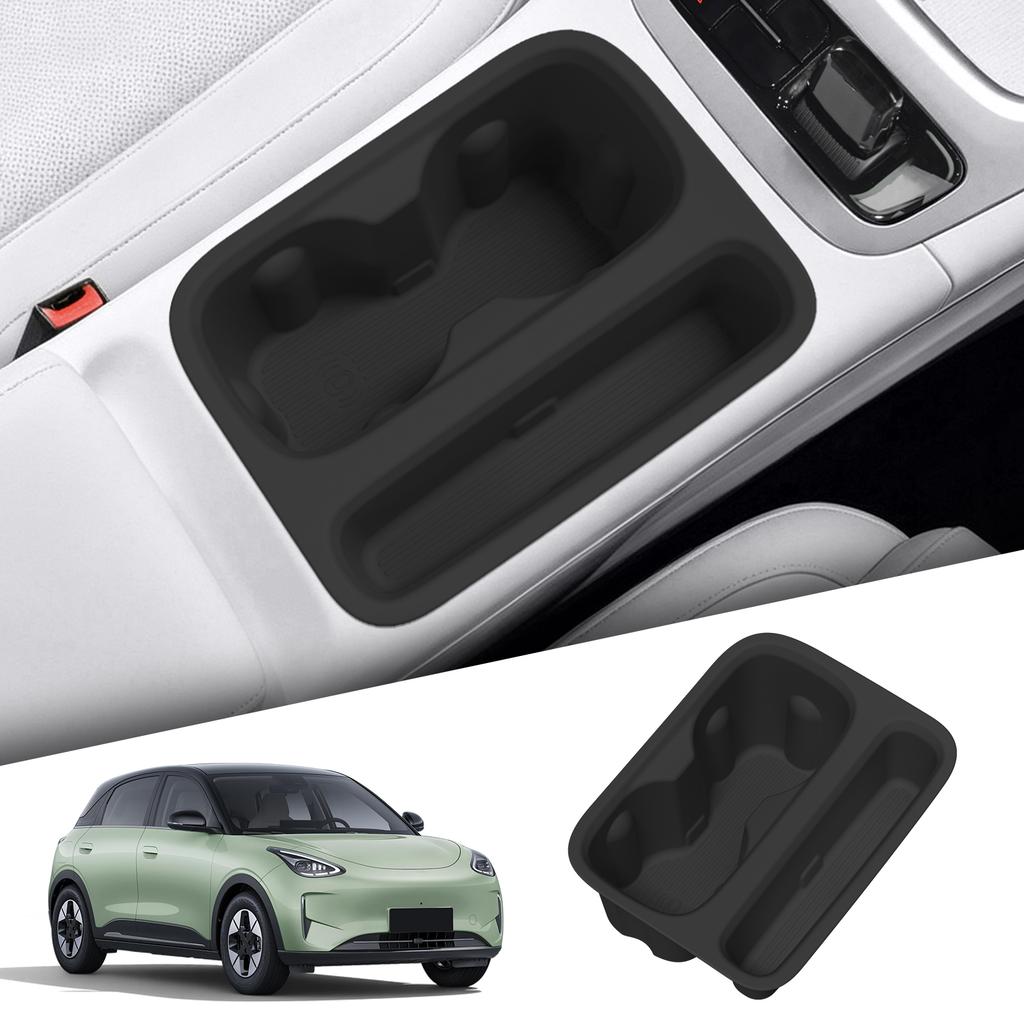 Smabee Right Drive for Geely EX2 RHD 2025 2026 Cup Holder Insert Car Cup Box Shock-Absorbing Tray Silicone Organizer Accessories