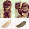 Women's Vintage Etched Leaf Feather Hair Clip Elegant Hairpin Hair Barrette