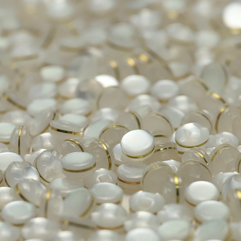 

5 шт. Перламутровые декоративные пуговицы для одежды на пуговицах, вязаный кардиган, пуговицы «темный глаз», смола, пуговицы для платья, шерстяной одежды 2 #[Gold thread edge pearlescent white] 10.5mm