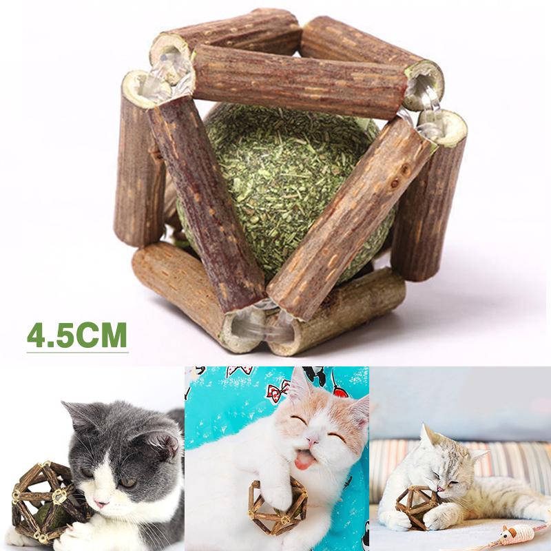 Buy PDTO Cat Chew Toy Natural Silvervine Sticks Catnip Ball Teeth Molar