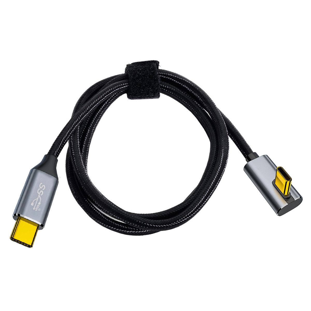 

UC-064-LP-1.0M PD 100W Charging 90 Degree Low Profile Angled USB3.1 Type-C Male to Male 10Gbps Data Cable As Shown A
