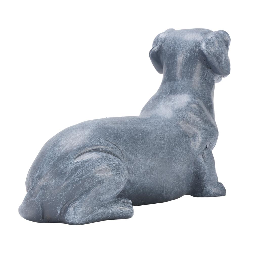 Dog Sculpture Resin Vivid Details Cute Dog Statue Animal Figurine for Bedroom Garden