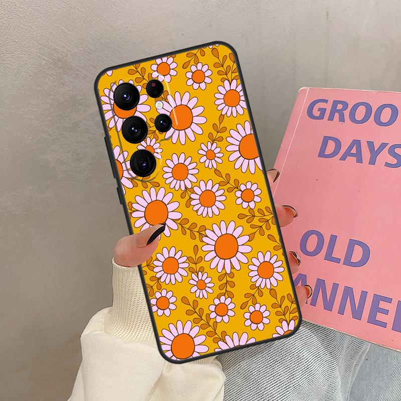 

retro Groovy hippie boho rainbow Case For Samsung Galaxy S20 FE S21 FE S22 S23 Ultra S8 S9 S10 Plus Note 10 20 Ultra Coque Galaxy S23