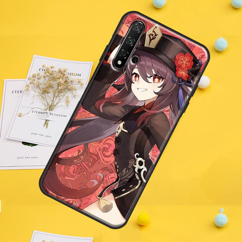 Hu Tao Genshin Impact Cartoon For Huawei Nova Y70 Y91 Y90 Y60 Y72 Y61 9 10 SE 12i 12s 11i 5T P60 Pro P20 P30 P40 Lite Case