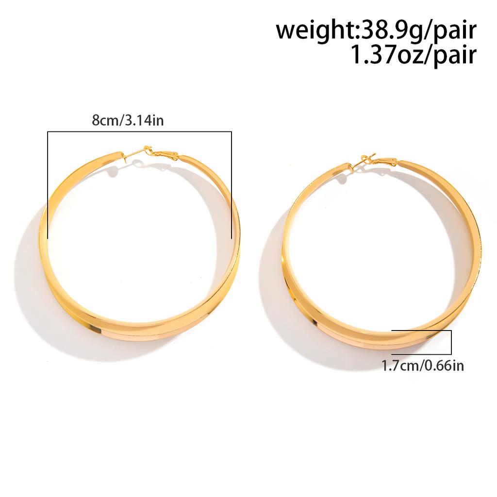 Exaggerated Big Hollow Out Round Hoop Earrings for Women Fashion Circle Shape Ear Rings Ladies Jewelry Gifts Festival