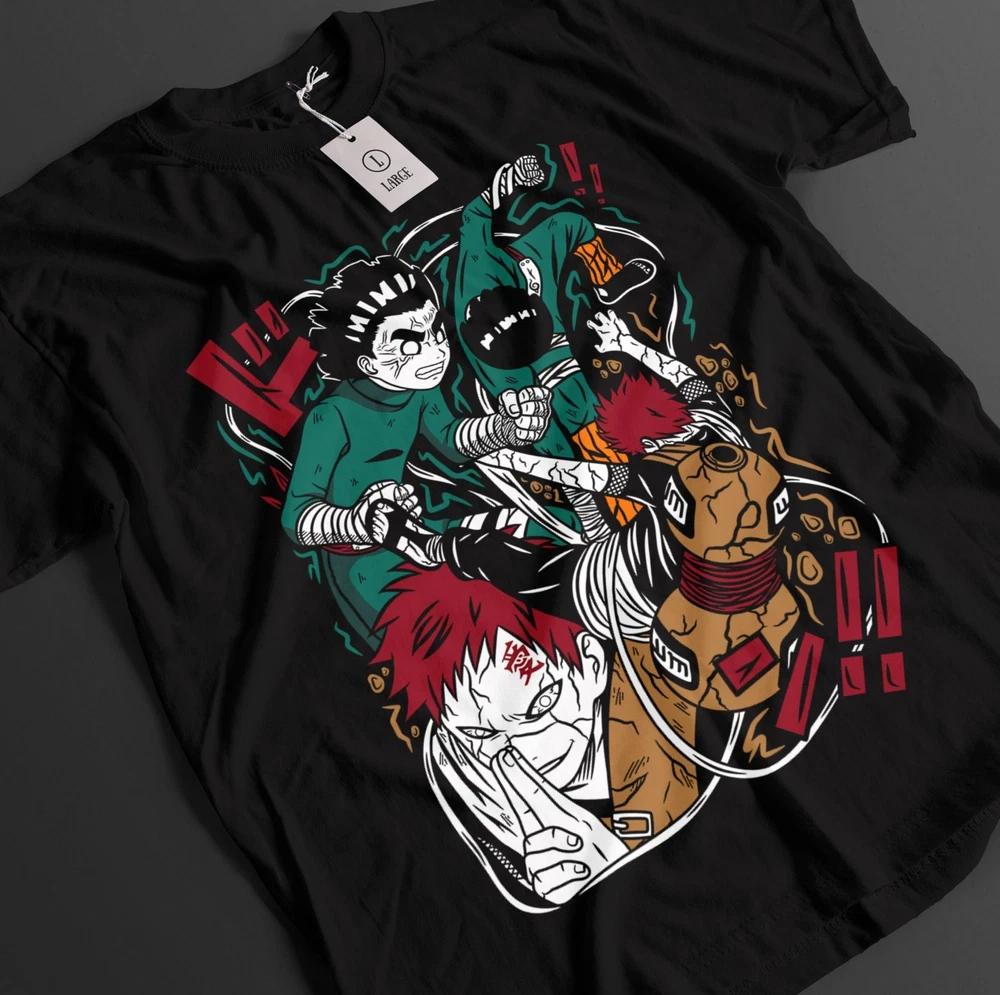 Naruto Shirt Rock Lee Tshirt Might Guy TShirt Gaara Top Anime Sakura Unisex Tee S