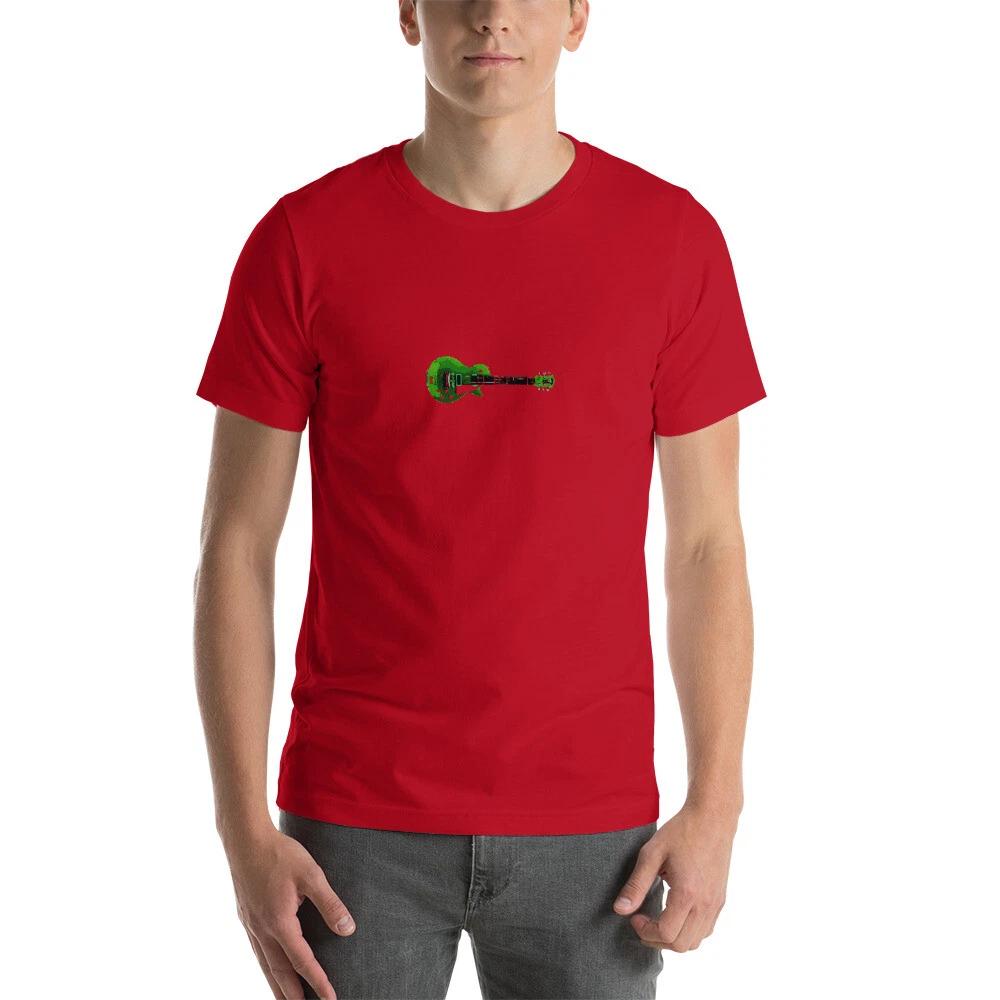 E2K Green pixel guitar T-Shirt electric guitar rock n roll band rocker guitarist S