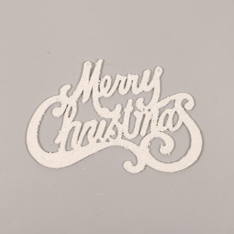 Hong Yu Christmas Decorations: Plastic English Letter Tree & Wreath Ornaments