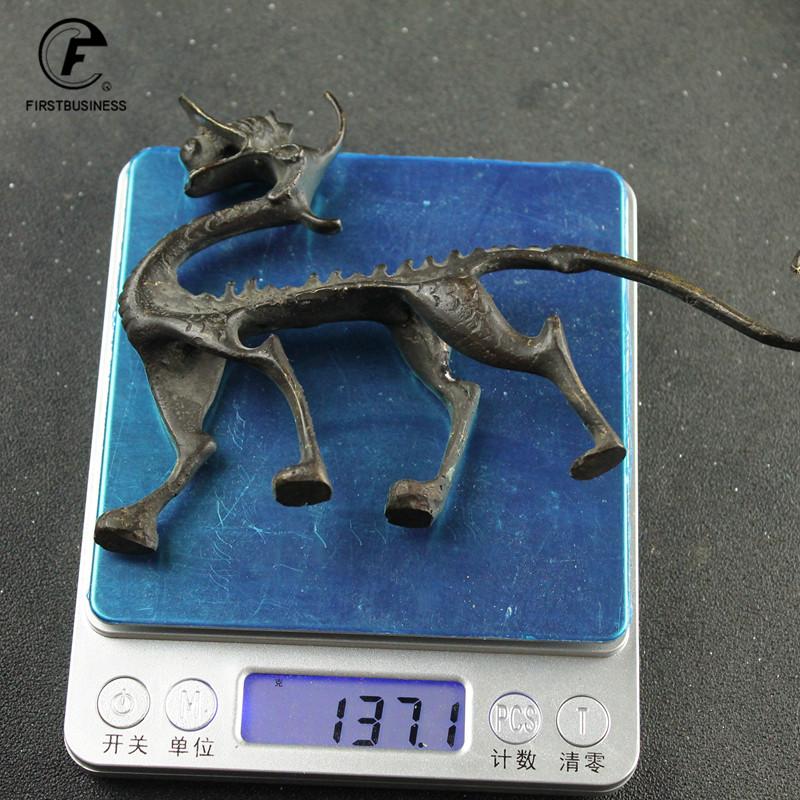 Антикварная Бронзовая Таинственная Доминирующая Статуэтка Дракона Держатель Фигурки Китай Мифическое Существо Фигурки Настольные Украшения Орнаменты