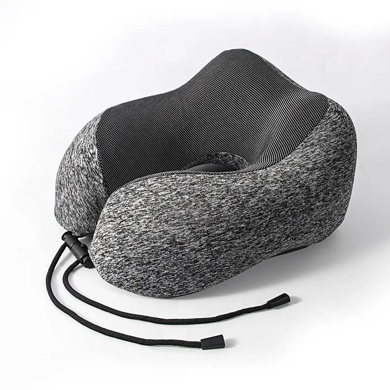 Cationic Travel Neck Pillow Slow Rebound Memory Foam U-shaped Pillow Comfortable Soft Car and Airplane Neck Pillow Office Nap
