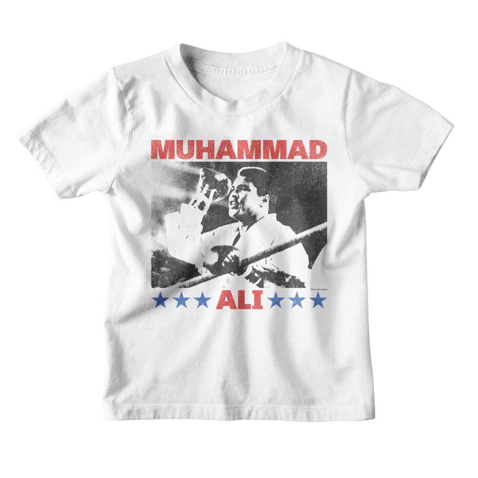Muhammad Ali Raising Fist White Youth T-Shirt 110