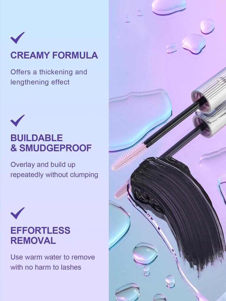 SHEGLAM Flutter Wink Volumizing Mascara Adds and Thick and Lengthening - Volume, Length, Long-Lasting Smudge-Free