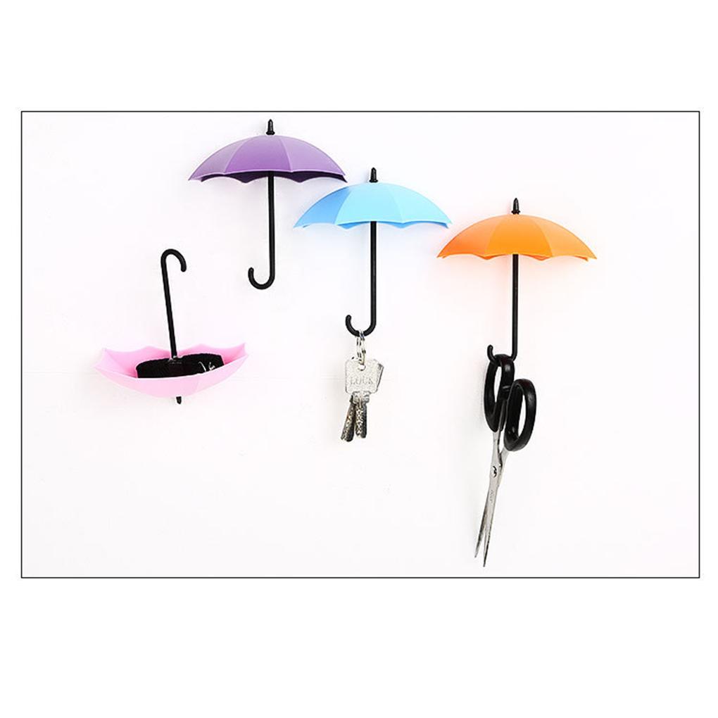 3pcs Self Plastic Umbrella Hook Waterproof Seamless Article Hanger Room Umbrella Holder Tool