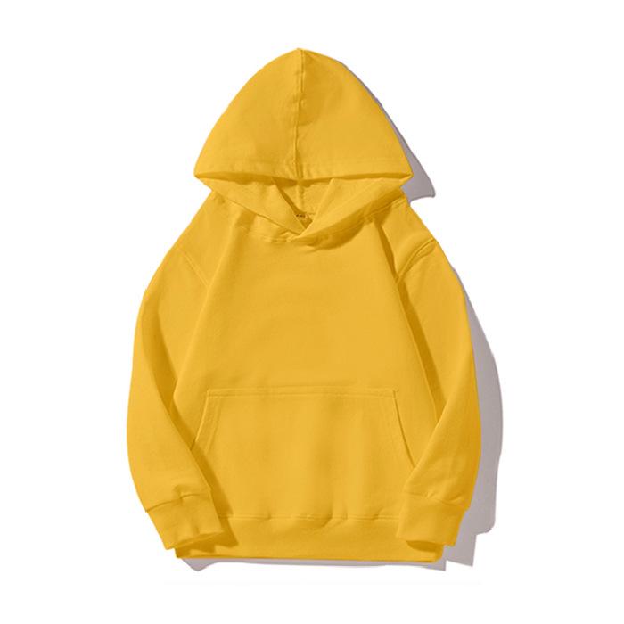 Kinder Kapuzenpullover Unifarben Rundhals - Sweatshirt aus gekämmter Baumwolle mit individuellem Logo