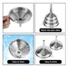 Stainless Steel Bar Wine Beer Oil Flask Funnel With Detachable Filter Wide Mouth Funnels For Canning Kitchen Tools Metal Funnel