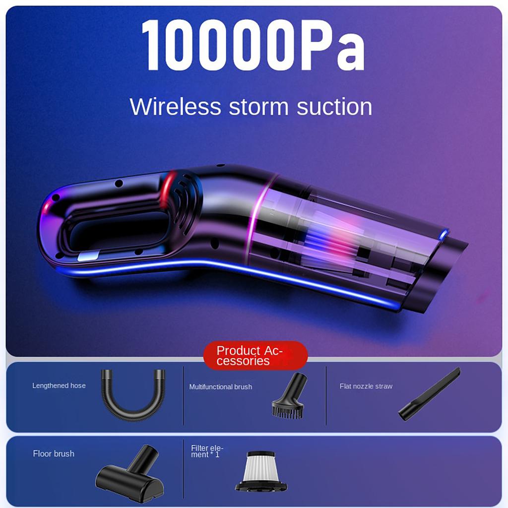 Handheld USB Charging Portable Home Car Wireless Cleaning Vacuum Cleaner, High-power Suitable For Dust And Pet Hair