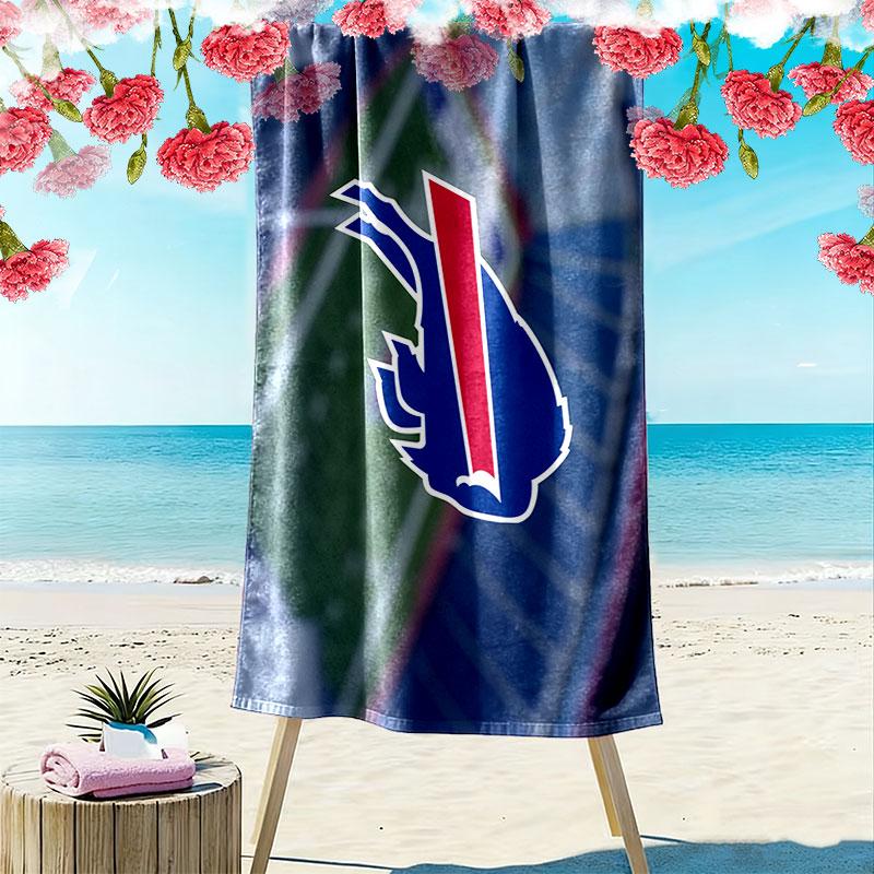 Bills Print Beach Towel, Large Soft Quick Dry Towel for Beach Camping Swimming