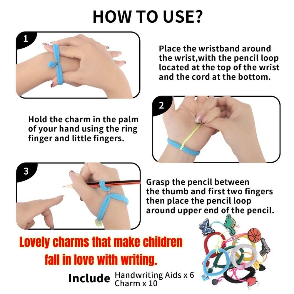 6 STÜCKE Tragbare Bleistiftgriffe Ergonomische Schreibhilfe für Kinder Handschrift