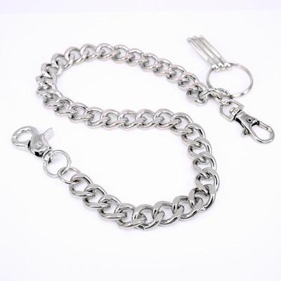 Corrente de Calça de Metal Unissex da Moda de Camada Única: Carteira de Corrente Elegante, Casual, Antifurto