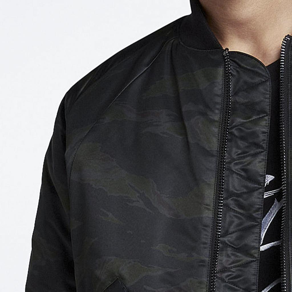 Jordan Sport Casual Long Sleeve Zip Cotton Jacket Men Tops Black AH0687-013