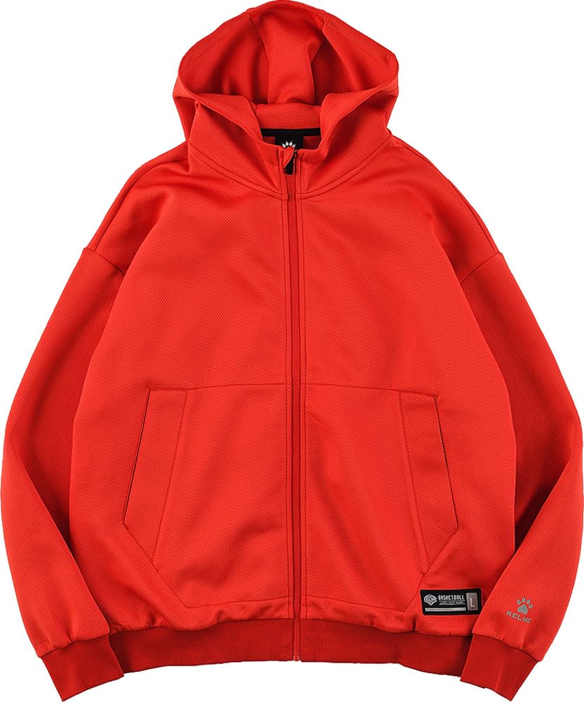 

Kelme Basketball Hoodie, Zip-Up Hoodie, Red