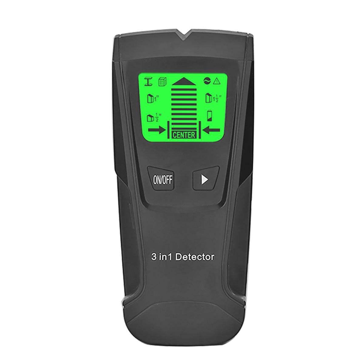 

3 in 1 Stud Metal Wood Detector Finder LCD Screen Precise Position Stud Sensor Thickness Measuring Instruments Wall Beam Scanner чорний