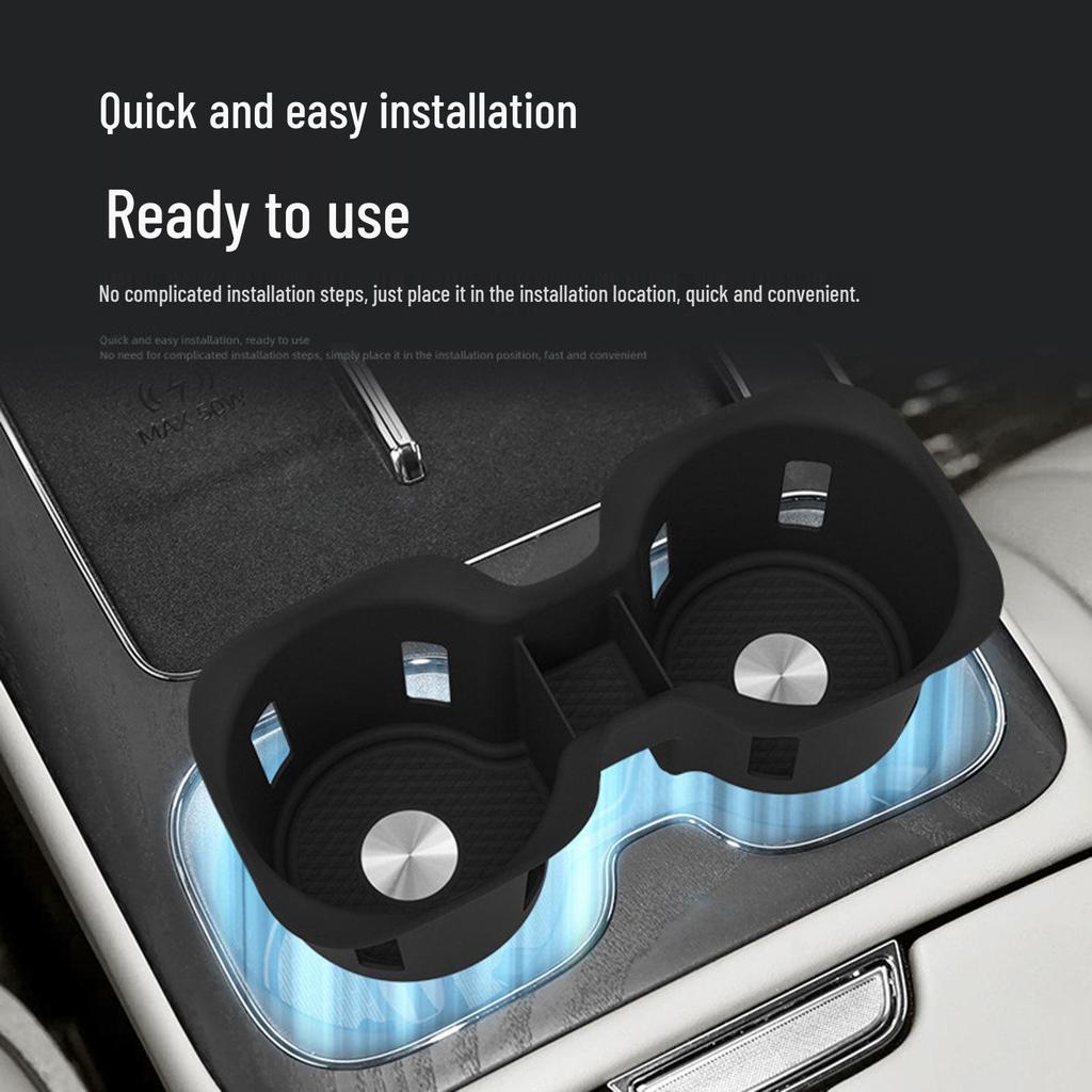 Denza D9 Gen 2 Center Console Silicone Cup Holder Coaster, Compatible with 26 Models.