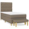Maison Exclusive - Sommier à lattes de lit avec matelas Taupe 90x200 cm Tissu