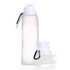 Explosions Sports Kettle Cycling Outdoor Sports with A Hand-held Silicone Cup Portable Anti-fall Straight Drinking Water Bottle.