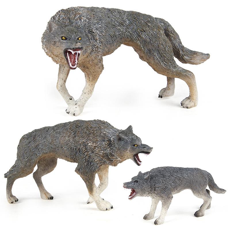 Simulert Skogsdyr Ulv Modell Grå Ulv Hvit Ulv Gående Brun Ulv Arktisk Ulv Bordplate Statisk Ornament Leke