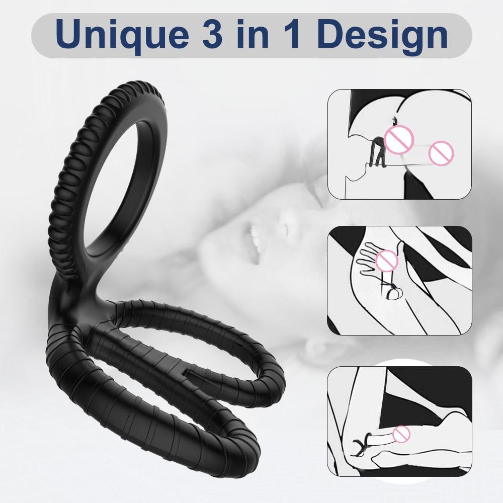 Cock Ring Silicone Penis Lock Rings Male Reusable Delay Ejaculation Ring Scrotum Bondage Goods Couple Cock Erection Erotic Toys
