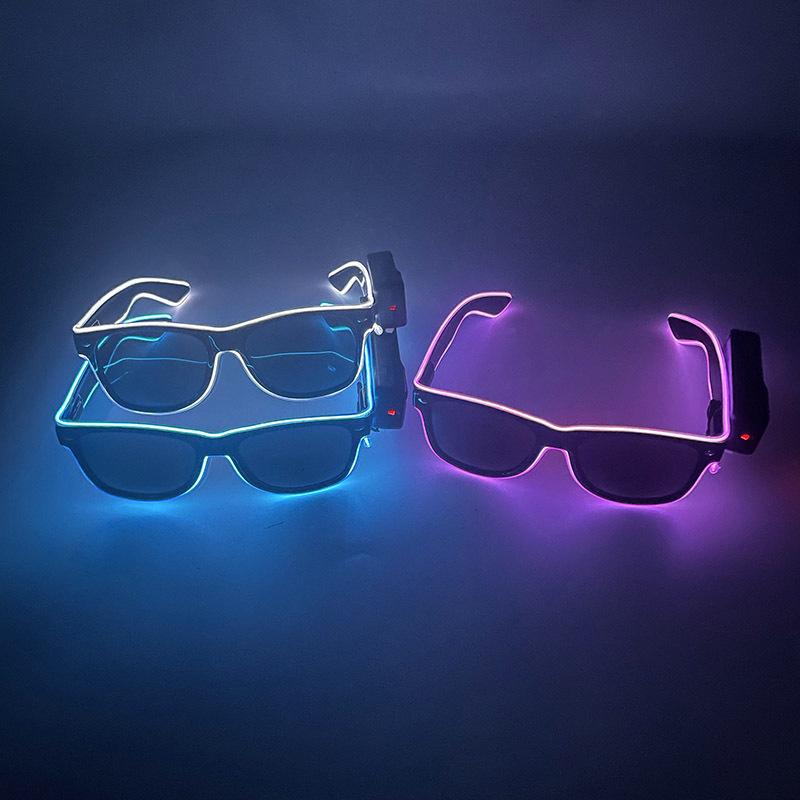 LED-Brille, leuchtende Brille, leuchtende Sonnenbrille, blinkendes Licht, Glas, Partyzubehör, Make-up, Tanz, Fotografie-Requisiten