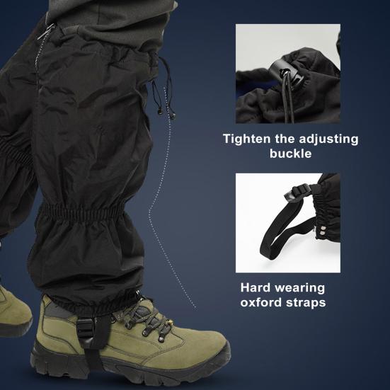 1 Paar Outdoor Gamaschen Verstellbar Herren Damen Wandern Klettern Schutz Schnee Stiefel Skifahren Jagen Sand