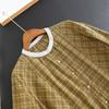Women's Plaid Cotton Long-Sleeve Top - Slimming & Age-Reducing, Spring/Autumn Collection 2026