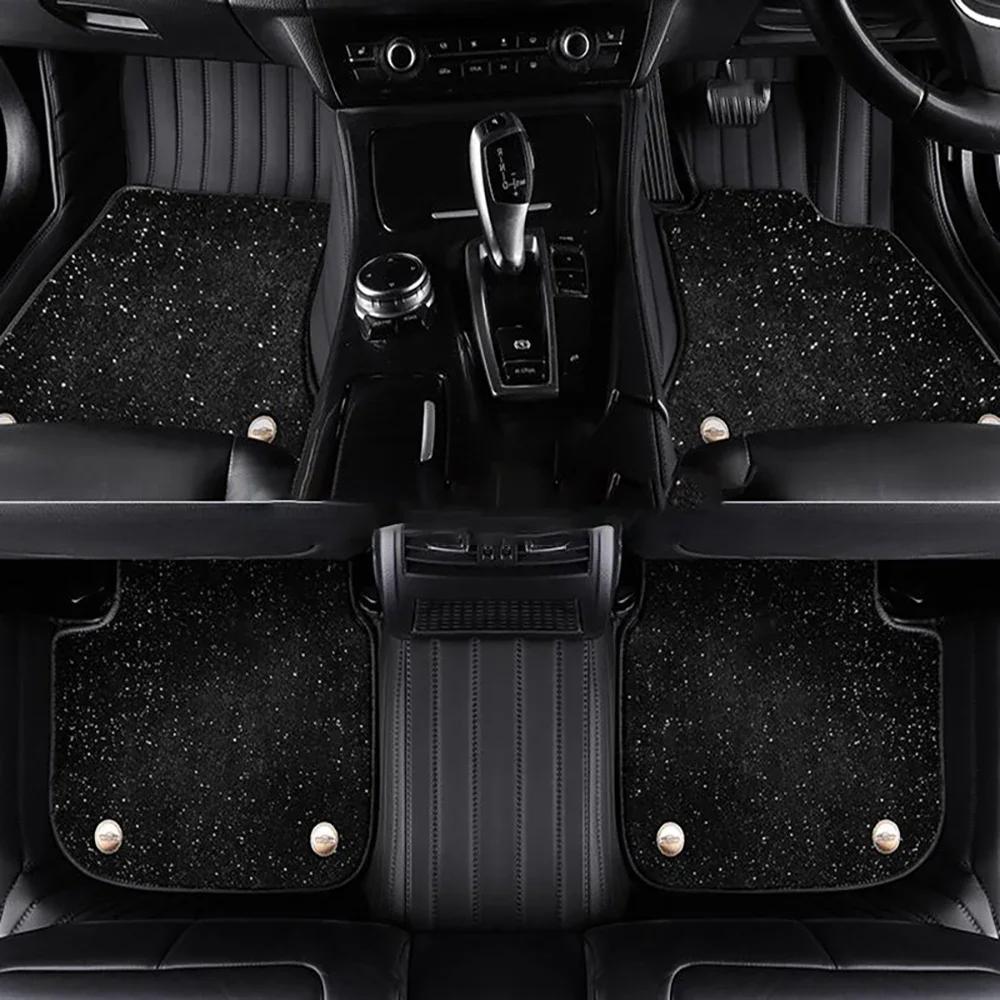 Custom Car Floor Mats For Hyundai Genesis Auto Double Layer 5D Carpets Foot Coche Accessorie Liners