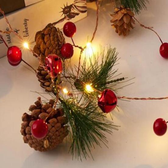 Lichterkette Energiesparend Strahlungsfrei Kupferdraht Tannenzapfen Lichterkette für Zuhause