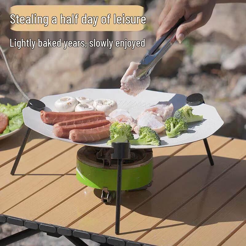 Portable Outdoor Cooking Tripod with Griddle
