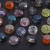 30pcs 8mm Flat Round Faceted Crystal Beads Colorful Loose Spacer Glass Beads For Jewelry Making DIY Bracelet Earring Accessories