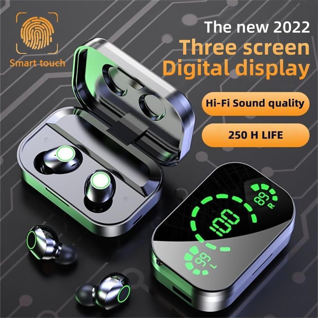 Wireless Earbuds,Wireless Heasphone, Bluetooth 5.4 Mini Earphone Headphones IPX7 Waterproof,20 Hours Playing Time,Touch Control HiFi Digital LED