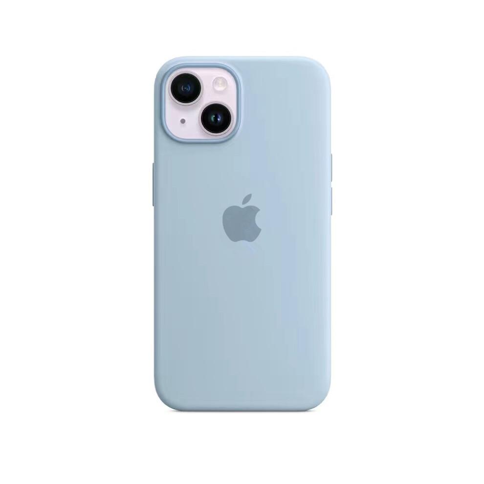 (Himmelblau) Flüssigsilikonhülle für iPhone14, Magsafe, weich im Griff