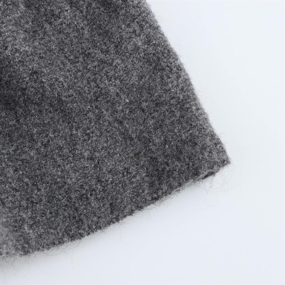 2025 Spring Women's Short Knit Cardigan with Round Neck and Long Sleeves