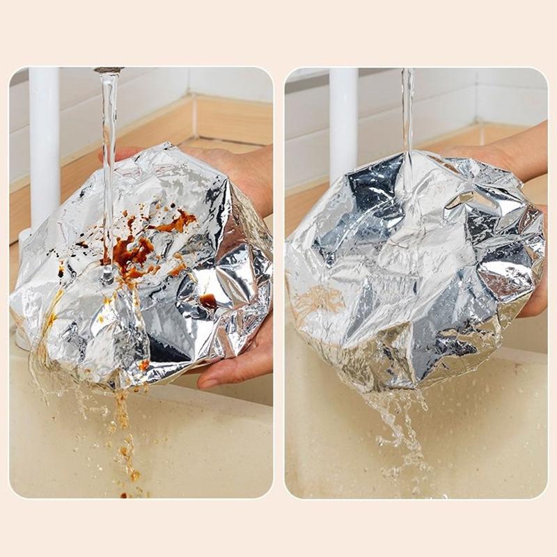 20/100Pcs Repeatable Aluminum Foil Insulation Covers - Eco-Friendly Kitchen Food Covers For Bowls & Dishes Storage For Kitchen
