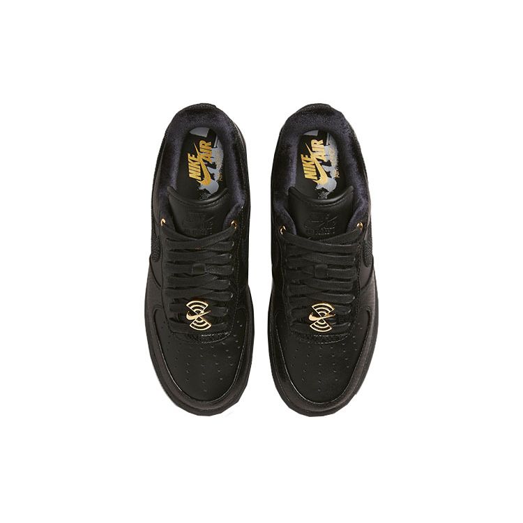 Nike Air Force 1 07 LX Anniversary Edition Women Sneakers Black Metallic-Gold DX6035-001