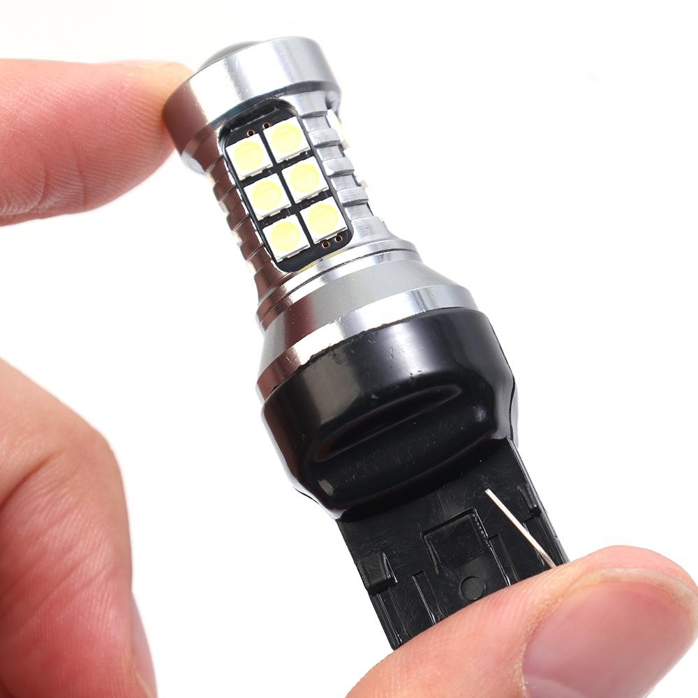1/2Pcs Car Reversing Light High Power High Bright White Signal Lamp T20-27 Beads LED Lights Suitable for Cars Motorcycles Trucks