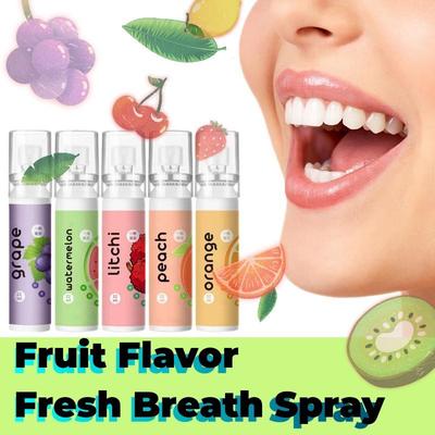 Spray pentru respirație proaspătă cu aromă de fructe Odorizant pentru gură rece Îndepărtează respirația urâtă Îngrijire orală Portabil de muncă Călătorii Spray dulce de lungă durată
