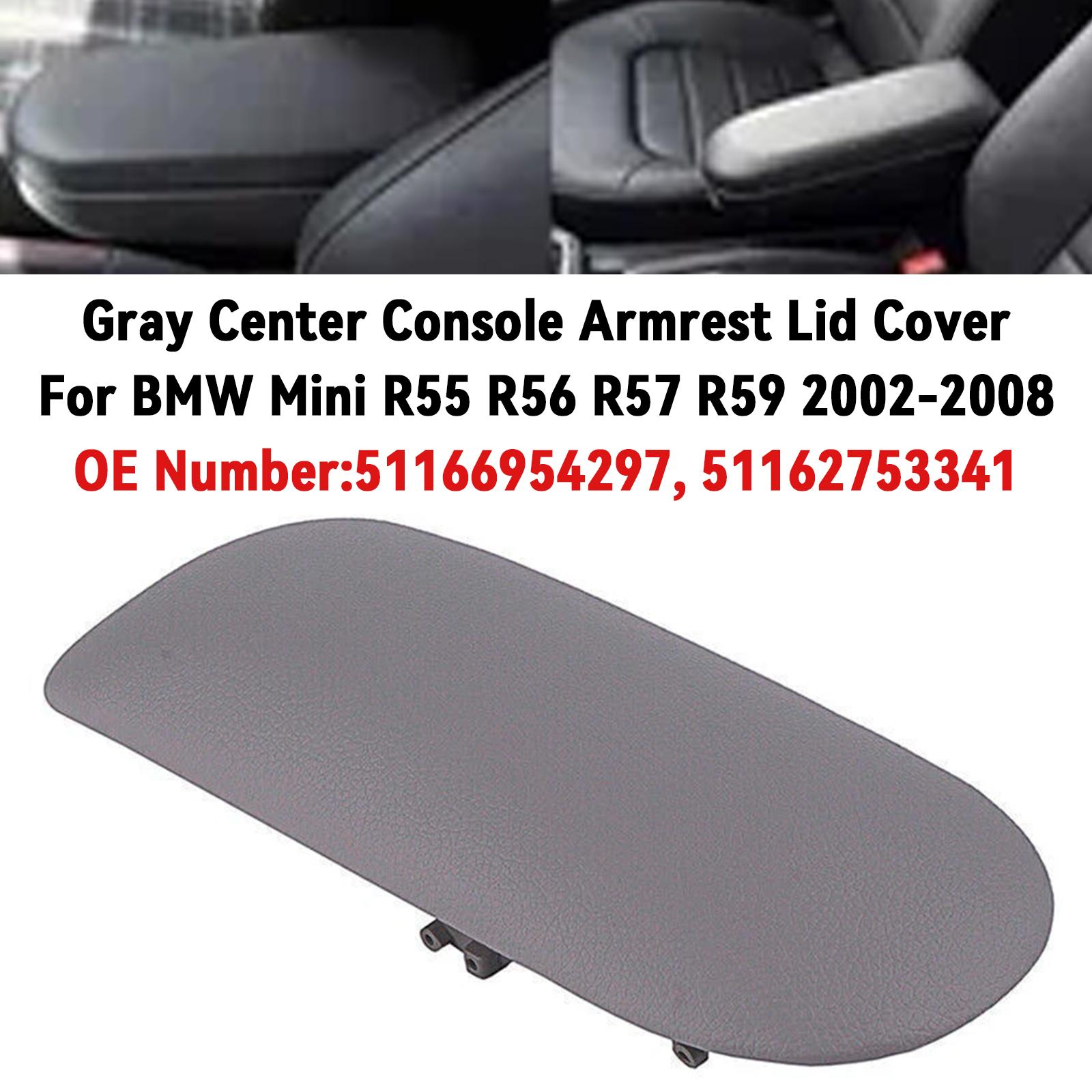 

Console Armrest Cover Concle Lid Gray 51166954297 For BMW Mini Cooper 02-08