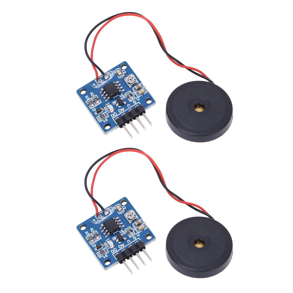 2 Stück Piezoelektrischer Vibrations-Tipp-Sensor-Modul AD DO Ausgang Einstellbare Empfindlichkeit Vibrationsschalter-Modul