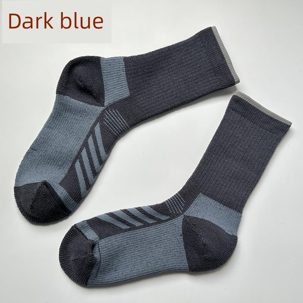 Men's and Women's Hiking Socks Mernu Wool Outdoor Warm-Keeping Socks Long Tube Terry Thickened Hiking Climbing Socks Wicking